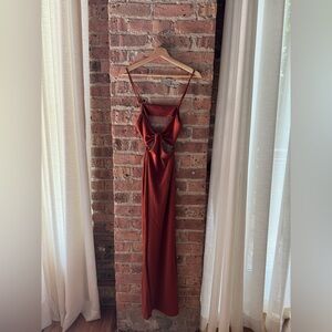 Amazon Backless Rust Dress